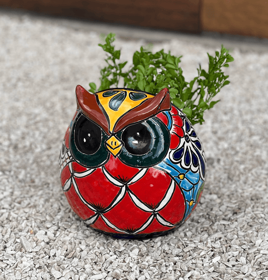 Case of 8 Talavera Owl Planter 9"