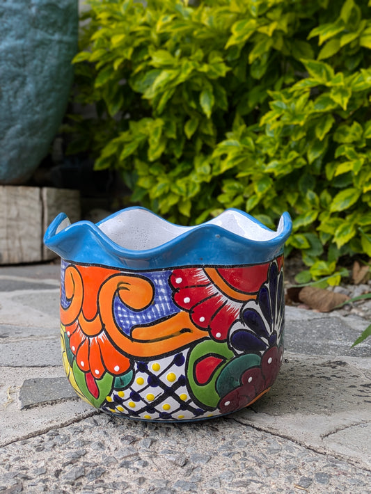 Case of 4 Talavera Wavy Frame Pot