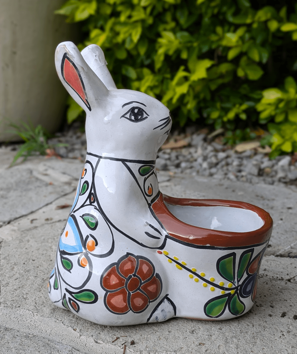 Case of 5 Talavera Rabbit w / planter 6"